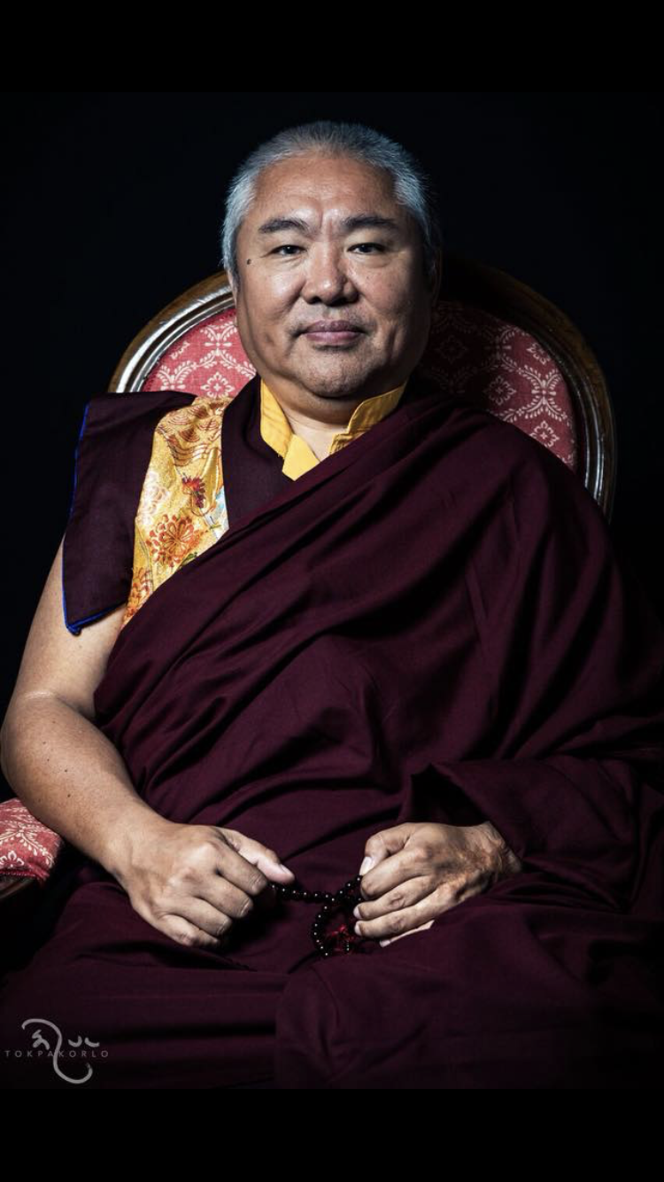 Nedo Kuchung Rinpoche in traditional robes